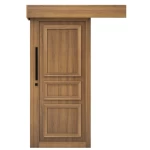 Luxury Wooden Sliding Door, Size 265 × 110 cm, Dark Beige, Model EX05