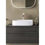 Rectangular shape Ceramic Counter Top Wash Basin 39×55 cm, Brilliant White