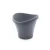 Plastic Plant Planter, Size 45×42 cm, Round Shape, Dark Gray
