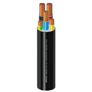 كابل نحاس متعدد النواه خماسى القطب مجدول PVC 70º الفنار 500 مم² 600/1000 فولت 300 قدم اسود | شركة الفنار