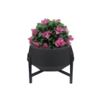 Flower Pot made of Fiberglass, Dark Gray, size 40X40X15 cm
