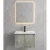 Wooden Single Basin Bathroom Wash Basin With LED Mirrors, Size 60×48×45 cm, Gray Color