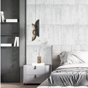 Vinyl Wallpaper Patterned Design 15.6m × 100 cm Gray | Luxury line