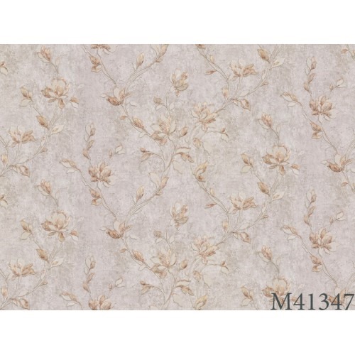 Italian Wallpaper Floral Design 10m x 1.06m Beige, Model 41347 | Balbaid Decor Company