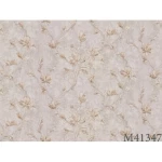 Italian wallpaper floral design, size 10m x 1.06m,  beige, model 41347