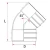 UPVC Plastic Elbow 45° Size 160 mm, Length 269 mm, Grey Color | Cosmoplast - Image 2
