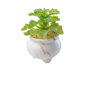 Zora Artificial Plant 16 cm Height, 10 cm Diameter, Green Color | Zora