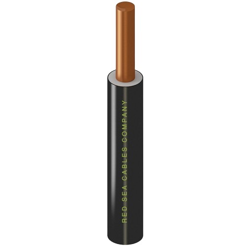 6mm Solid Copper Electrical Wire 450/750V PVC 70°C Insulation Black Green 100 yards | Red Sea Cables
