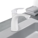 Lima Pluto Bathroom Washbasin Faucet ,White Color