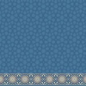 Light Mosque Carpet Hut st Blue Color Embellished, Model Rahmaniyah | 