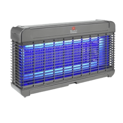 صاعق حشرات المنارة مربع الشكل بتقنية UV-A LED مزدوجة الطيف، يغطي حتى 200 متر مربع، لون أسود | Almanara