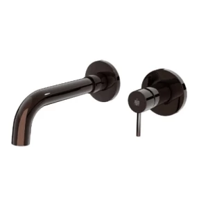 Chinese Wall Washbasin Mixer 18.5x12x25 cm, Shiny Titanium | Hatch Company