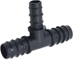 LDPE Plastic Reducing Tee, Size 20x16 mm, Black Color | Alwasail