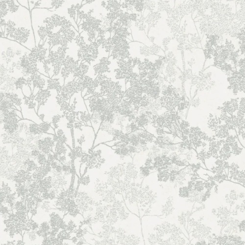 Patterned Wall Covering White and Grey, Roll Covers 15 Square Meters | MG 9032-3
