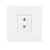 Electrical Switch socket 2 holes 16 Amp Alfanar Model  Sidra Size 7x7 Colour White