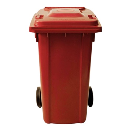 HDPE Plastic Waste Container 120 Liters 54x44.5x90 cm Red | AL-FURIDI FACTORY FOR PLASTIC INDUSTRIES