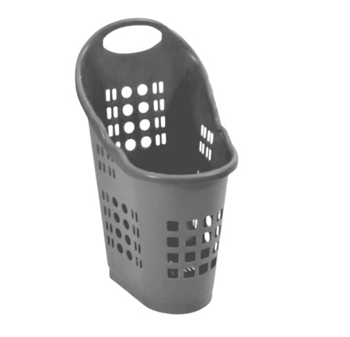 Polyethylene Plastic Shopping Cart with Wheels, Size 82x40x45 cm, Light Gray | AL-FURIDI FACTORY FOR PLASTIC INDUSTRIES