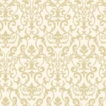 Leaf-Patterned wallpaper, vinyl cover, length 15.6 m, width 106 cm, golden beige color