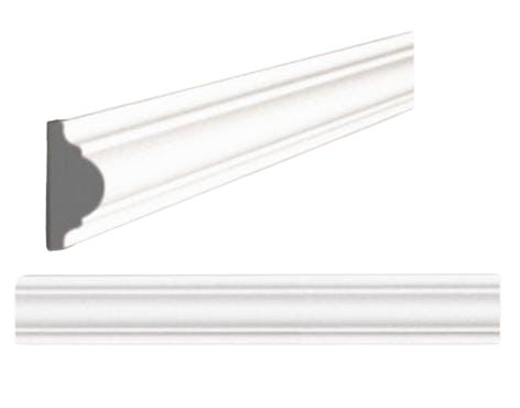 بانوهات فوم حائط ارتفاع 6 سم، لون أبيض | Crown Molding