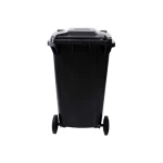 HDPE Plastic Waste Container, Capacity 240 Liters, Dimensions 100×55.5×70 cm, Black Color, Model SCULY