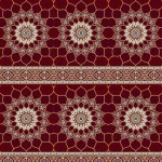 سجاد مساجد من هت ست أحمر غامق ، ارتفاع خيط 12 ملم، تصميم إسلامي، مجموعة سوبر مودة