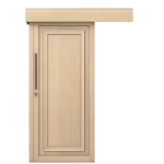 باب سحاب من البلاستيك المركب (WPC)، مقاس 600×600 سم، لون خشب فاتح، موديل EX07