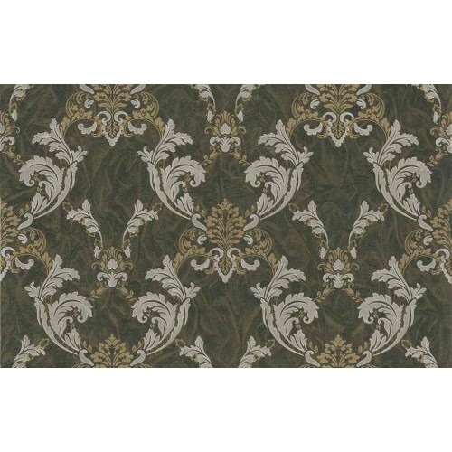Italian Wallpaper Classic Design 10 m x 1.06 m Dark Green, Model 81851 | Balbaid Decor Company