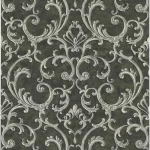 ورق حائط تصميم كلاسيك لون اخضر داكن، المقاس 10 م×0.70 م، موديل 14046