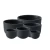 Fiberglass Decorative Plant Pots, Size 61x90x90 cm, Black Color, Round Design
