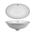 Oval Shape Ceramic Wash Basin Under Counter, Size 42×56×19 cm | Hatch Company - Image 2