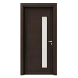 باب خشبي بريميوم 235 × 115 سم، سمك 6 سم، لون بني محروق | موديل GD05