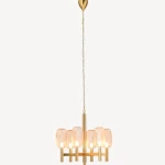 Toro Pendant Light Modern, Dimensions 64 x 64 x 158 cm, Gold Color