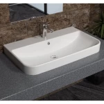 Off White Over Counter Top Wash basin Size 80 cm | Saudi Ceramics Factory