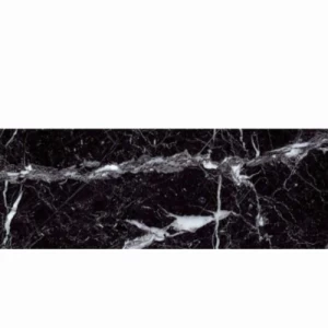 Marquina-Alba Wall Ceramic Tile 7.5x22.5 cm, 10 mm Thickness, Black Glossy | Marquina-Alba
