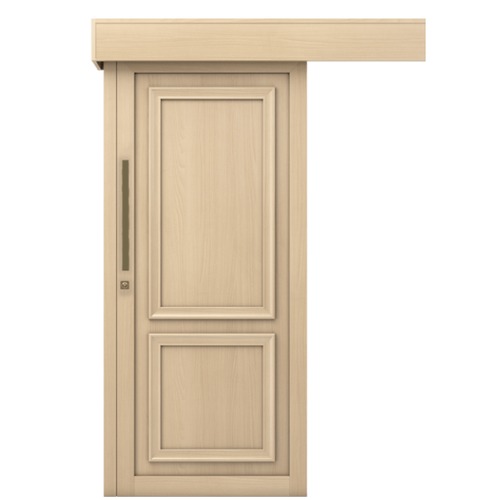 ابواب سحاب Wood Plastic Composite مقاس 600×600 سم خشب فاتح، موديل EX01 | 