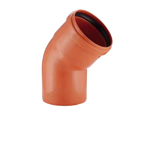 كوع شانل UPVC 45 درجة 110 ملم برتقالي لنظام حماية الحرائق المضخات