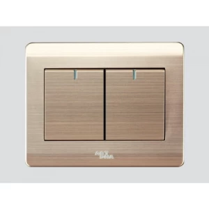 Directional Double Switch 7x7 cm Gold Color, A66 | Art DNA
