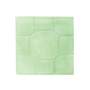 Multi-Purpose Engraved Concrete Tile 40x40 cm, Height 4 cm, Light Green | Al Sarif Building Materials