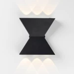LED Wall Mounted Outdoor Light, Dimensions 16 x 15 x 5 cm, Black Color