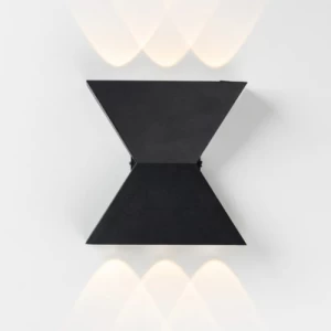إضاءة جداريّة LED للسور الخارجي 16 × 15 × 5 سم، لون أسود | 48550