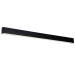 Modern Lighting Unit with Contemporary Design for Outdoor Fence, Length 150 cm, Black Color