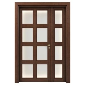 High-Quality Wooden Double Door 160×235 cm Brown | GBR05