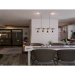 TOWNSHEND LED Pendant Light, Length 1100 mm, Width 105 mm, Black, Brown Color