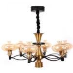 نجفة ستايل روماني 6 لمبات، أبعاد 55×90 سم، طول السلك 100 سم