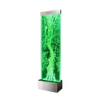 Luxury Decorative Steel Acrylic Waterfall With Lighting, Silver Color, Size 183 × 61 cm, Product Number LBF722413R