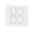 Electrical light switch 4 gang 2 way 10 Amp ALF Alfanar Size 7×7 cm Color White 