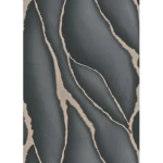 ورق جداري تصميم نقشات موديل 10345-15، مقاس 10 ×0.53 متر، لون رمادي غامق