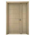 Wooden Double Door, beige color, Size 160 × 235 cm, 6 cm Thickness, Model GMO1