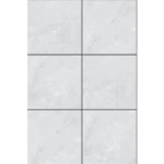 سيراميك بورسلان للأرضيات، مظهر رخامي، الأبعاد 60 × 60 سم، لون رمادي