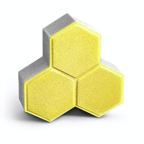 Delta Interlock Paver Tile 8 cm Thickness, 8x8 cm Size, Yellow | AL ARMAK COMPANY